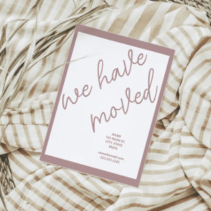 New Address Moving Announcement   Rose Taupe