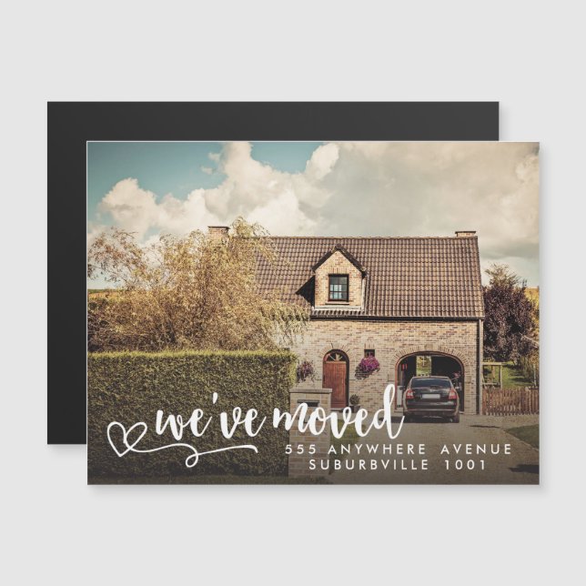 New Address Moving House Home Photo Magnet (Front/Back)