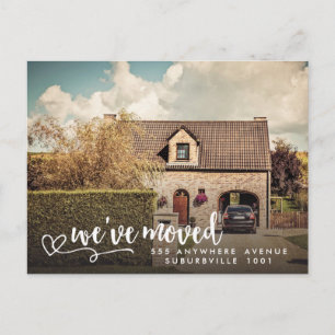 New Address Moving House Home Photo Postcard