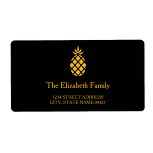 New Address Pineapple Label