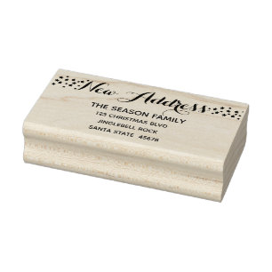 New Address return address Rubber Stamp