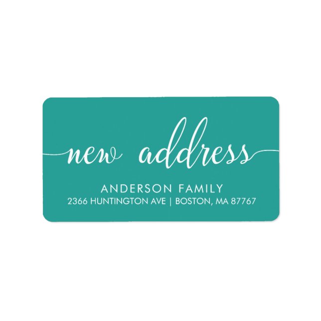 New Address Return AddressLabel Label (Front)