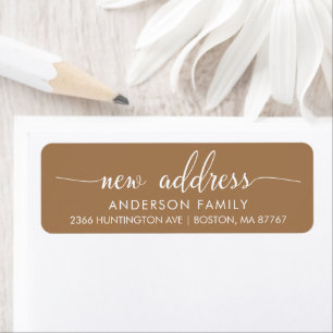 New Address Return AddressLabel Label