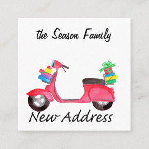 New Address scooter and Christmas gifts Enclosure Card
