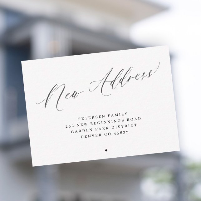 New address simple minimalist moving card (Creator Uploaded)