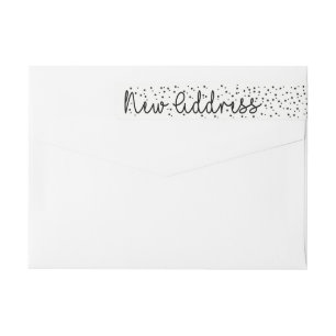 New Address Snowflake wraparound label