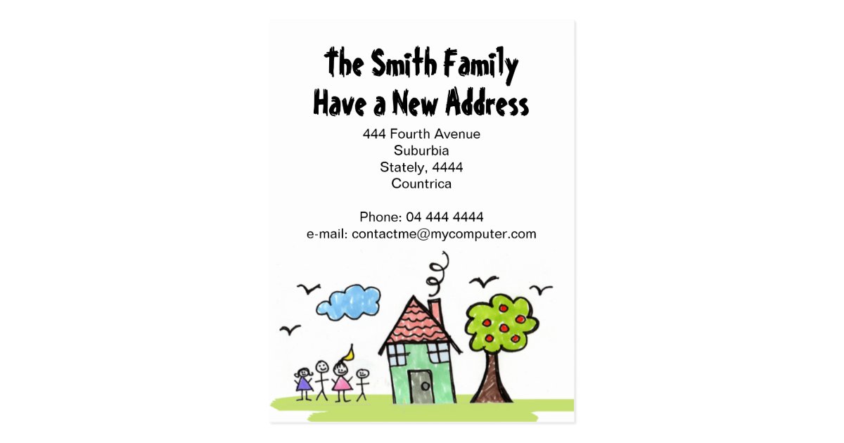 New Address 'We're Moving' House Notification Postcard | Zazzle.co.uk