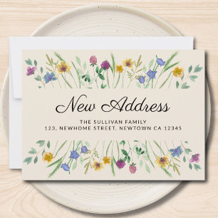 New Address Wildflower Moving Announcement