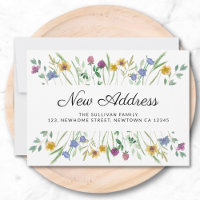 New Address Wildflower Moving Announcement