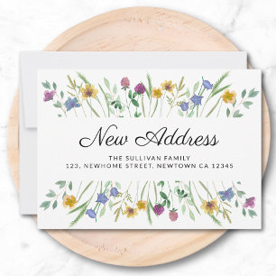 New Address Wildflower Moving Announcement