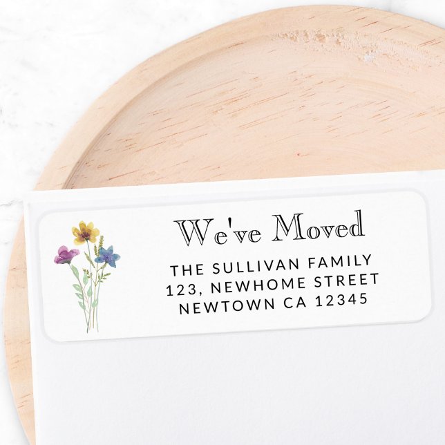 New Address Wildflower Return Address Label (Creator Uploaded)