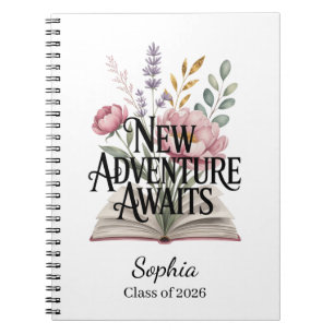 New Adventure Awaits Graduation Personalised Notebook
