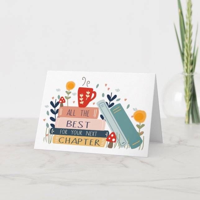 New Adventure Book Lover New Job Retirement  Card (Front)