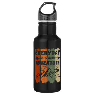 New adventure hiking lovers gift retro mountain 532 ml water bottle