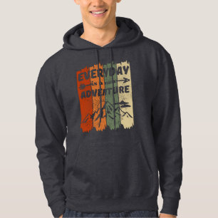 New adventure hiking lovers gift retro mountain hoodie