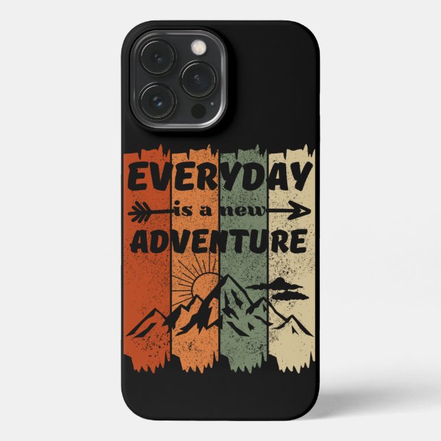 New adventure hiking lovers gift retro mountain iPhone case (Back)