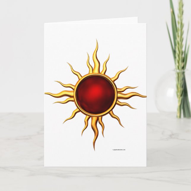 New Age Astral Star: Ruby Sun Card (Front)