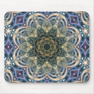 New Age Bohemian Yoga Blue Purple Mandala Mouse Mat