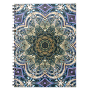 New Age Bohemian Yoga Blue Purple Mandala Notebook
