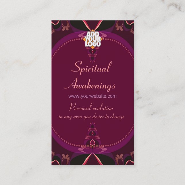 New Age Digital Lage w/ Logo Burgundy Business Car Business Card (Front)