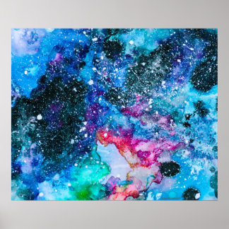 New Age Galaxy Poster By Megaflora Design
