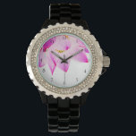 *~* New Age Lotus Flower Water Lily Watch<br><div class="desc">*This new age spiritual design features a lovely Lotus flower water lily with various shades of pink on a white watch face. Add some peace and good energy to your day with an energy enhanced very zen style new age spiritual design featuring a very pretty pink lotus flower. Choosing something...</div>