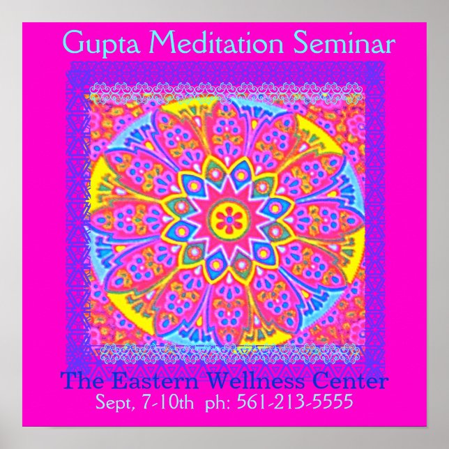 New Age Pink Mandala Poster 1 (Front)