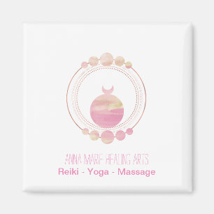 New Age Pink Rose Gold Sacred Geometry Magnet