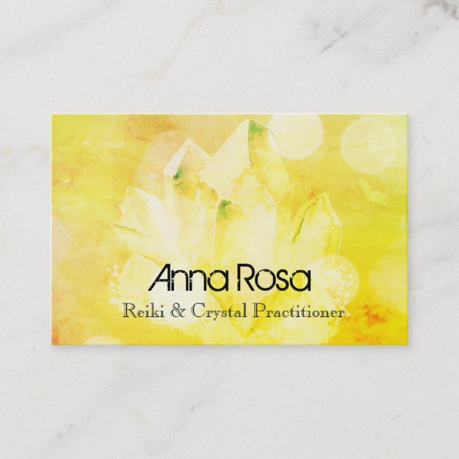 *~* New Age Spiritual Crystal Yoga Reiki Master Business Card (Front)