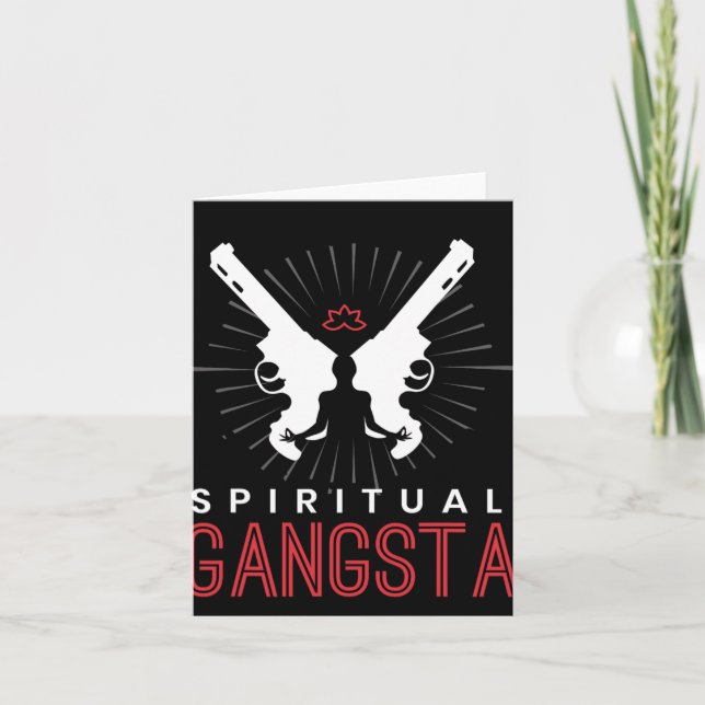 New Age Sritual Srituality Yoga Gangster Enlighten Card (Front)