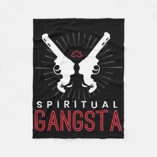 New Age Sritual Srituality Yoga Gangster Enlighten Fleece Blanket