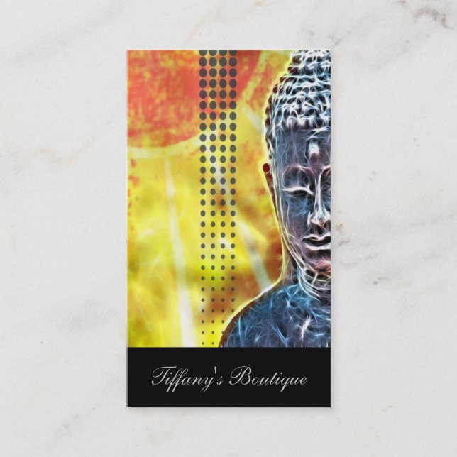 New Age Yoga Meditation Spiritual Zen Buddha Business Card (Front)