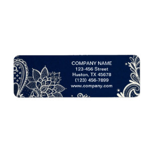 New Age Yoga navy blue henna bohemian lace