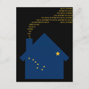 new alaska address announcement postcard