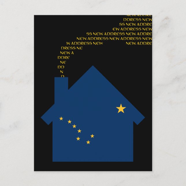 new alaska address announcement postcard (Front)