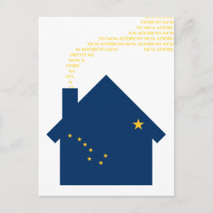 new alaska address announcement postcard