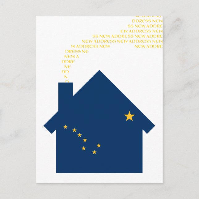 new alaska address announcement postcard (Front)