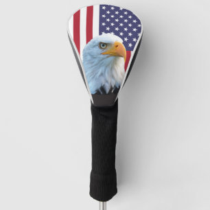 NEW AMERICA FLAG  and BALD EAGLE    Golf Head Cover