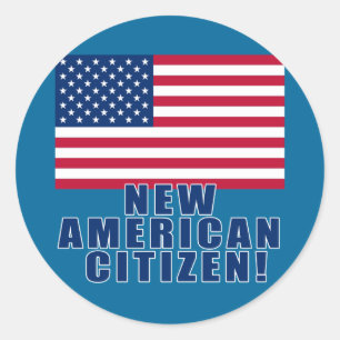 New American Citizen Gifts and Tshirts Classic Round Sticker