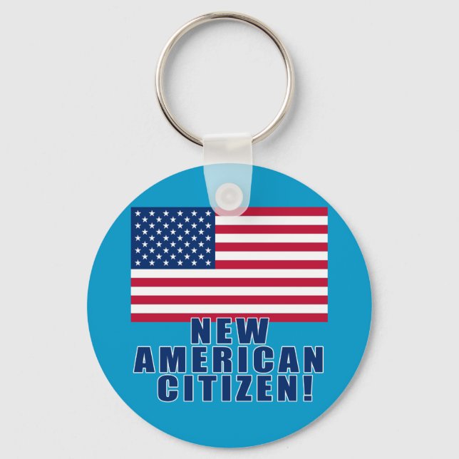 New American Citizen Gifts and Tshirts Key Ring (Front)