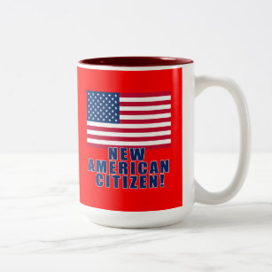 New American Citizen Gifts and Tshirts Two-Tone Coffee Mug