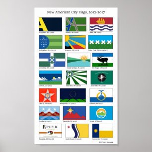 New American City Flags, 2012-2017 Poster