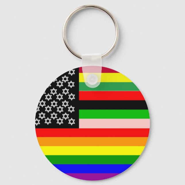 New American Flag Key Ring (Front)