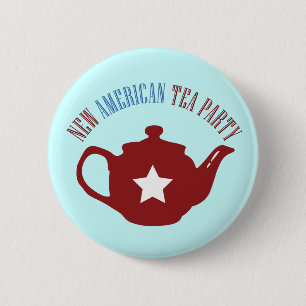 New American Tea Party 6 Cm Round Badge