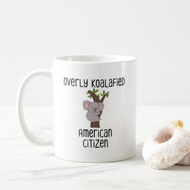 New American US Citizen Naturalisation Immigrant Coffee Mug (With Donut)
