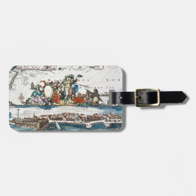 NEW AMSTERDAM, 1673 LUGGAGE TAG (Front Horizontal)