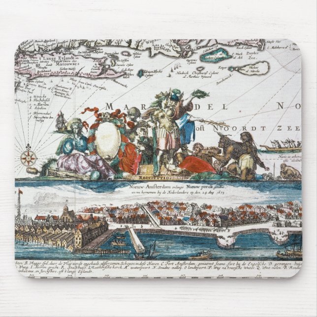 NEW AMSTERDAM, 1673 MOUSE MAT (Front)