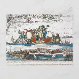 NEW AMSTERDAM, 1673 POSTCARD