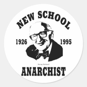 New Anarchist  --  Murray Rothbard Classic Round Sticker