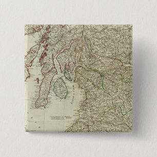 New and correct map of Scotland 15 Cm Square Badge